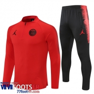 Survetement de Foot PSG Jordan rouge Homme 21 22 TG201