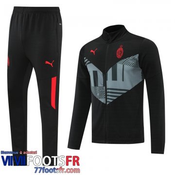 Veste Foot AC Milan gris noir Homme 2022 2023 JK327