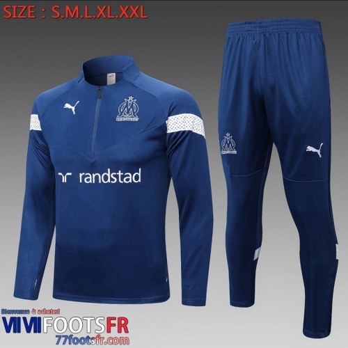 Survetement de Foot Marseille bleu marine Homme 2023 2024 TG810