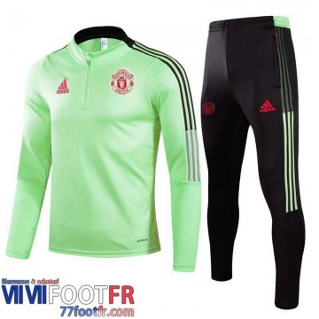 Kits: Survetement De Foot Manchester United vert Enfant 2021 2022 TK10