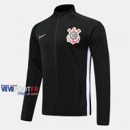 Magasins Veste Foot Corinthians Noir 2019/2020 Nouveau Promo