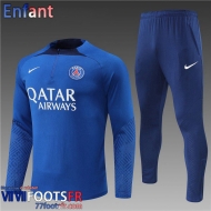 Survetement de Foot PSG Paris bleu Enfant 2022 2023 TK366