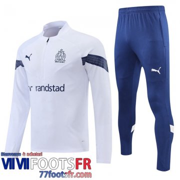 Survetement de Foot Marseille Blanc Homme 22 23 TG322