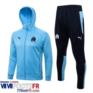 Veste Foot - Sweat A Capuche Marseille bleu Homme 21 22 JK292
