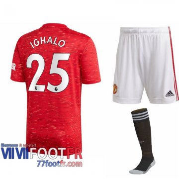 Maillot de foot Manchester United Odion Ighalo #25 Domicile Enfant 2020 2021