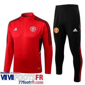 Survetement de Foot Manchester United rouge Homme 22 23 TG347