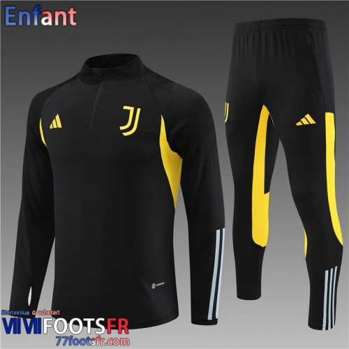Survetement de Foot Juventus noir Enfant 2023 2024 TK622