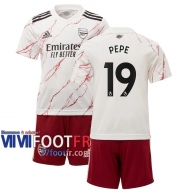 77footfr Arsenal Maillot de foot Pepe #19 Exterieur Enfant 20-21