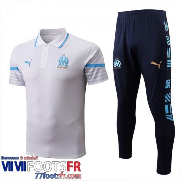 Polo foot Marseille Blanc Homme 2022 2023 PL578