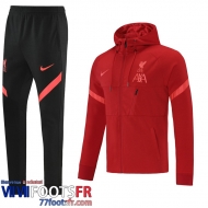 Veste Foot - Sweat A Capuche Liverpool rouge Homme 21 22 JK231