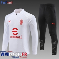 KIT: Survetement de Foot AC Milan Blanc Enfant 2023 2024 TK688