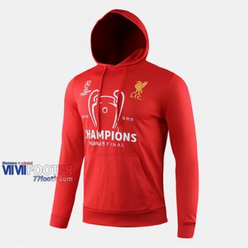 Les Nouveaux Replica Sweatshirt Foot FC Liverpool Avec Capuche Rouge 2019-2020