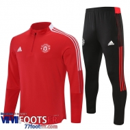 Survetement de Foot Manchester United rouge Homme 21 22 TG164