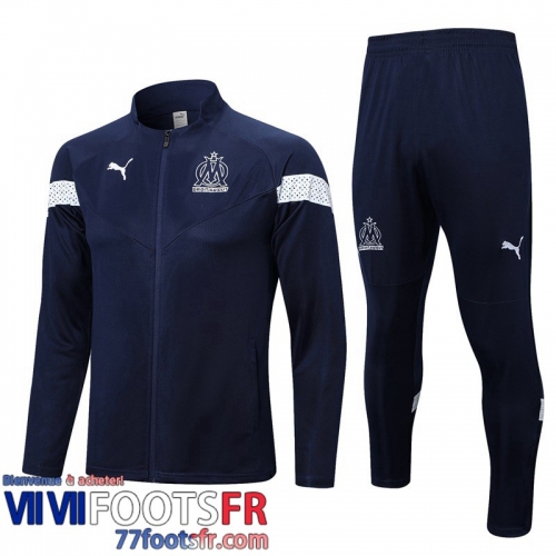 Veste Foot Marseille bleu marine Homme 2022 2023 JK623