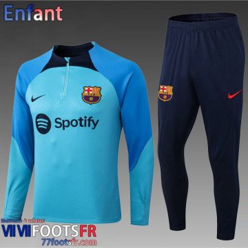 Survetement de Foot Barcelone bleu Enfant 2022 2023 TK348