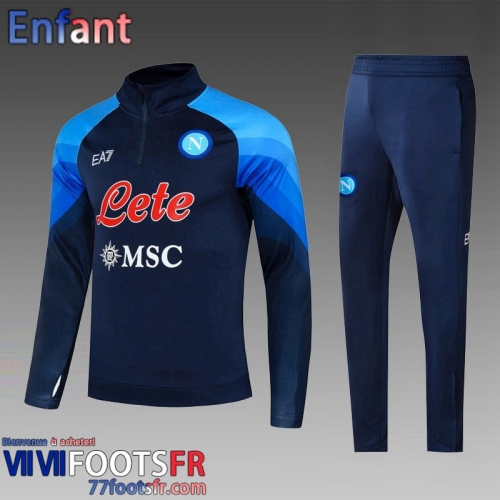 KIT: Survetement de Foot Naples bleu Enfant 2022 2023 TK485