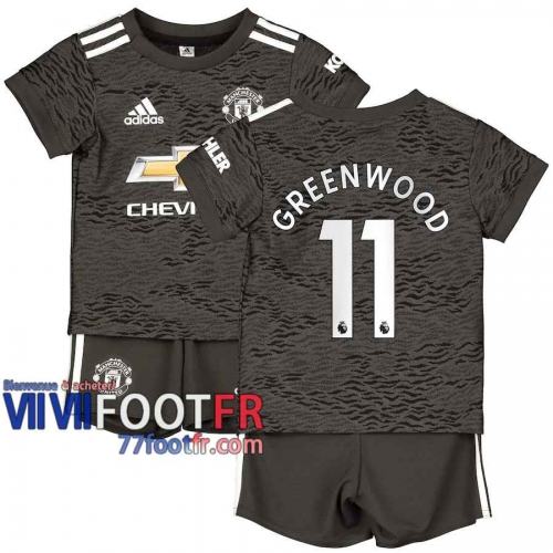 77footfr Manchester United Maillot de foot Greenwood 11 Exterieur Enfant 20-21