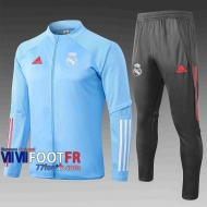 Veste de foot Atletico Madrid 2020 2021 Bleu clair A352#