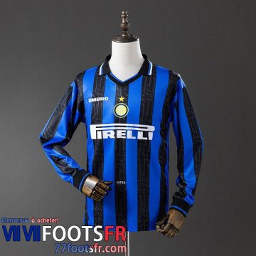 Retro Maillot De Foot Inter Milan Domicile Homme Manche Longue 97 98 FG1139