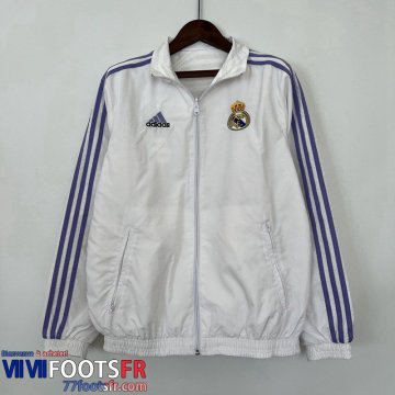 Coupe Vent Real Madrid Blanc Homme 2023 2024 WK295