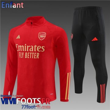 KIT: Survetement de Foot Arsenal rouge Enfant 2023 2024 TK683