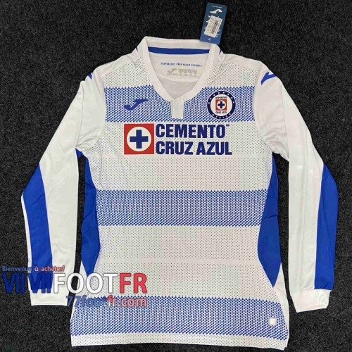77footfr Maillots foot Cruz Azul Exterieur Manche Longue 2020 2021