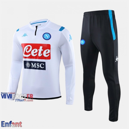 Promo: Ensemble Survetement Ssc Naples Enfant Blanc 2019/2020 Retro