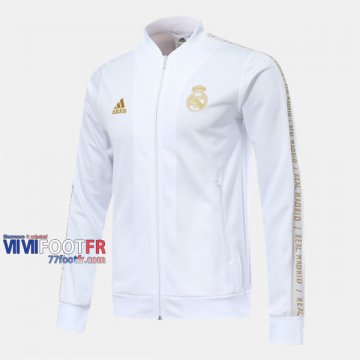 Boutique Veste Foot Real Madrid Blanc 2019/2020 Nouveau Promo