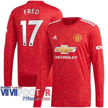 Maillot de foot Manchester United Fred #17 Domicile Manches longues 2020 2021