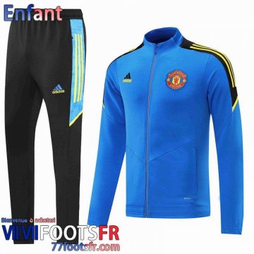 Veste Foot Manchester United bleu Enfant 2022 2023 TK247