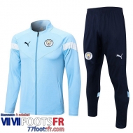 Veste Foot Manchester City bleu ciel Homme 2022 2023 JK619