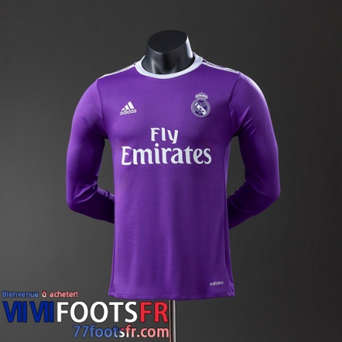 Retro Maillot De Foot Real Madrid Exterieur Homme Manche Longue 16 17 FG1034