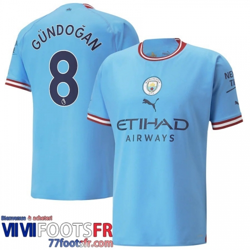 Maillot De Foot Manchester City Domicile Homme 2022 2023 Gündogan 8