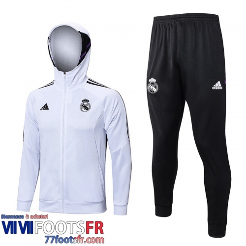 Veste Foot Real Madrid Blanc Homme 2022 2023 JK672