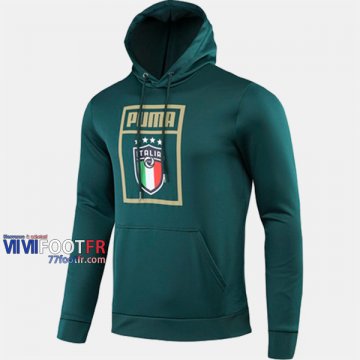 Nouveau Top Qualité Sweatshirt Training Italie Avec Capuche Vert 2019-2020
