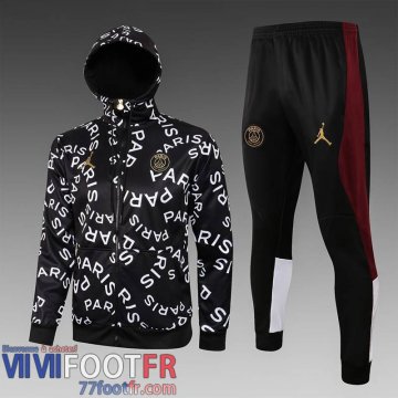 Veste Foot - Sweat a Capuche PSG Noir et blanc Uomo 2021 2022 JK81