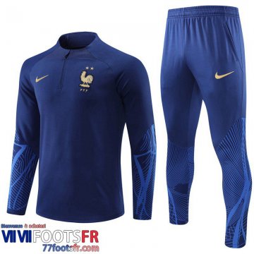 Survetement de Foot France bleu royal Homme 2022 2023 TG435