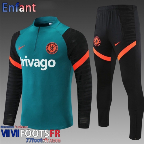 Survetement de Foot Chelsea vert Enfant 21 22 TK181