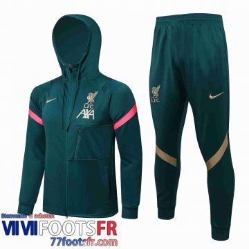 Veste Foot - Sweat A Capuche Liverpool vert Homme 21 22 JK250