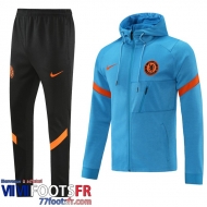 Veste Foot - Sweat A Capuche Chelsea bleu Homme 21 22 JK240