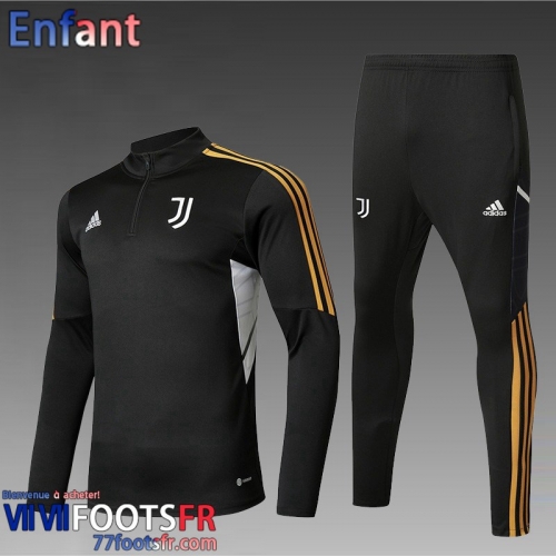 Survetement de Foot Juventus noir Enfant 2022 2023 TK375  Survetement de Foot Juventus noir Enfant 2022 2023 TK375