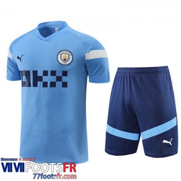 Survetement T Shirt Manchester City bleu clair Homme 2022 2023 TG678