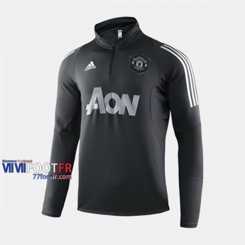 Nouveau Meilleur Sweatshirt Foot Manchester United Noir 2019-2020