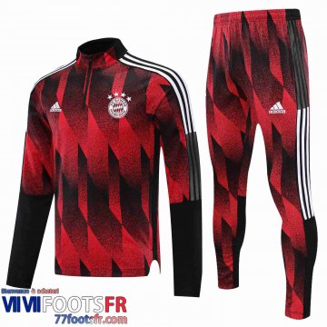 Survetement Foot Bayern Munich Homme rouge noir 2021 2022 TG38