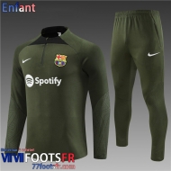 KIT: Survetement de Foot + Pantalon Barcelone vert Enfant 2023 2024 TK650