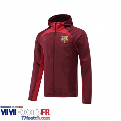 Coupe Vent - Sweat a Capuche Barcelone rouge Homme 2022 2023 WK137
