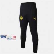 Promo: Le Nouveau Pantalon Entrainement Foot Borussia Dortmund Coton Noir Jaune 2019/2020
