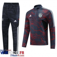 Survetement de Foot Bayern Munich gris rouge Homme 2022 2023 TG628