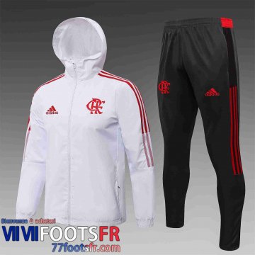 Coupe Vent - Sweat a Capuche Flamengo blanc Homme 21 22 WK43