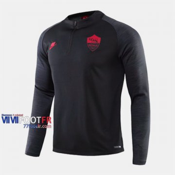 Nouveaux Promotion Sweatshirt Foot AS Rome Noir 2019-2020